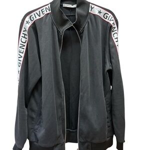 Givenchy Black Bomber Jacket with Varsity Style large
